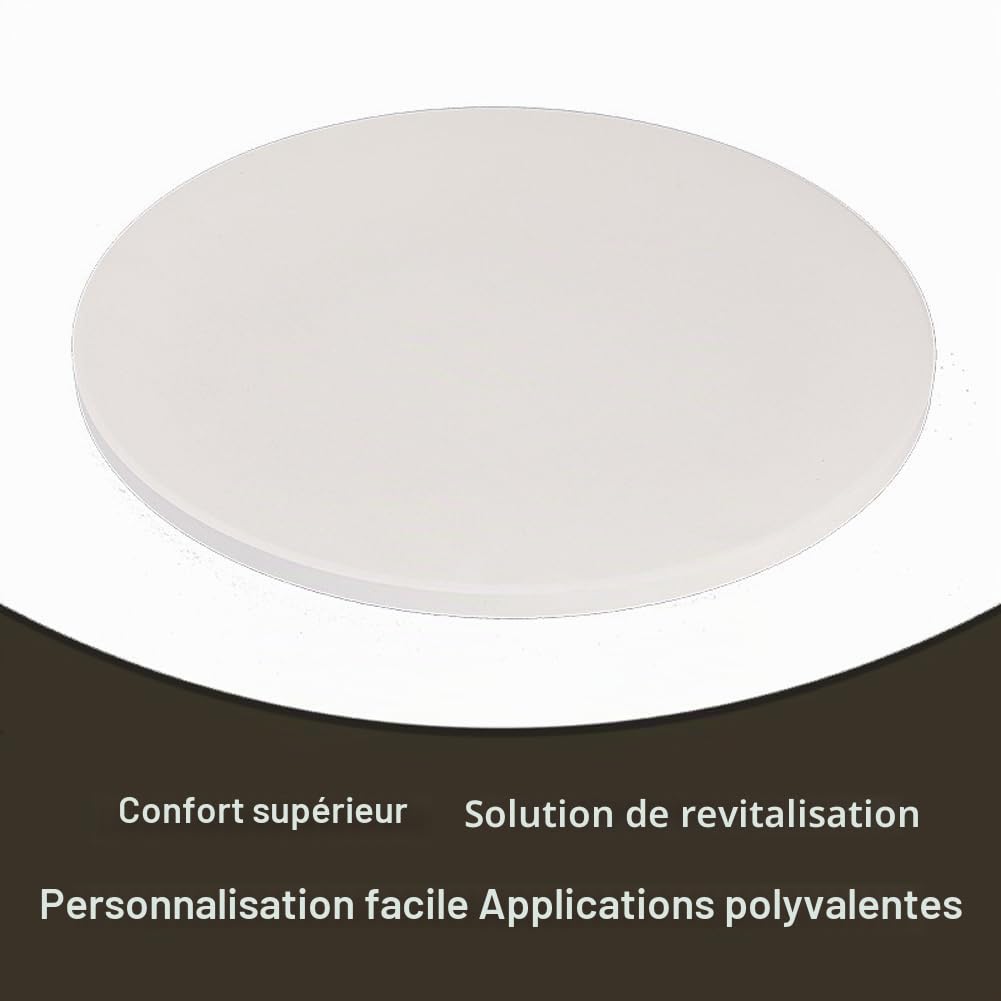 HEADBOARD Coussin en mousse haute densité de 5 cm d’épaisseur et 168 cm de diamètre, insert rond pour tete de lit, coussin ferme pour rembourrage circulaire pour lit de jour, canapé, chaise longue d