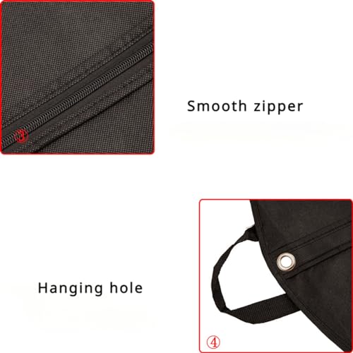Garment Bags for Travel 2 Pack Closet Storage Suit Bags Hanging Clothes Bag Mens Women Suits Cover for Shirts Coats Dresses (Black 2 Pack)4