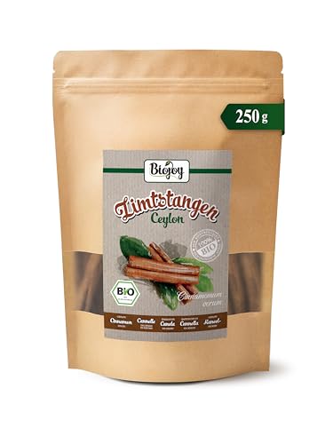 Biojoy BIO-Ceylon Zimtstangen 8-12 cm (250 g), ganz, ca. 50 Stück (Cinnamomum verum)