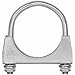 TOTALFLOW 2.5" TF-UZ250 Zinc Plated Saddle U-Bolt Exhaust Muffler Clamp-2.5 Inch