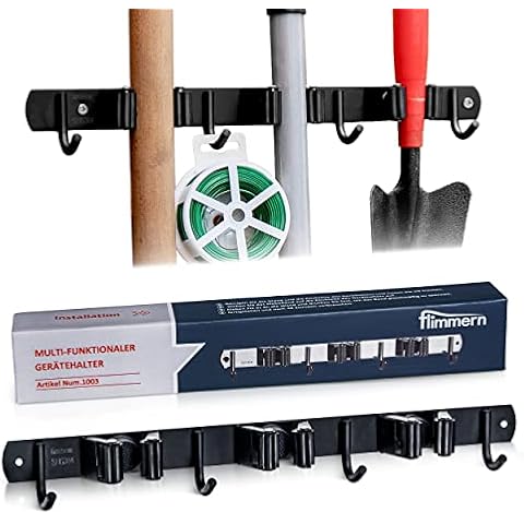 Soporte de pared para herramientas de jardín y escobas Cover