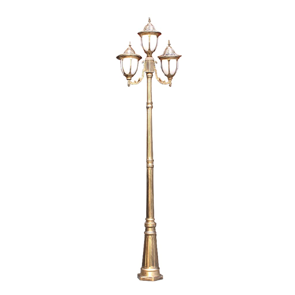 QUSYZD Lamp Post Lights Outdoor, Lamp Post Lights Outdoor, 350Cm Outdoor Die-Cast Aluminum Street Light,Courtyard Porch Post Light,White Acrylic Lampshade, E27 Lamp Socket,B-245cm