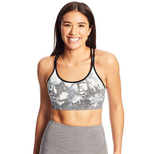 C9 Champion Women's Seamless Tie Dye Cami Bra, Ebony/Military Blue, XXL