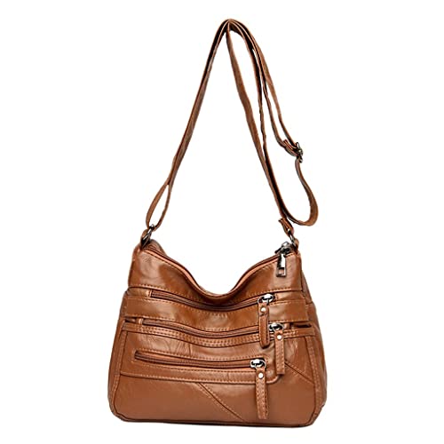 Image of VELURA SYDL Ladies Cross Body Bag Messenger Large Over Shoulder Handbag Long Strap Brown|1 Piece Women Crossbody Bag |Clothing, Shoes & Accessories