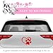 Yourkar Pet Dog Paw Print Sticker, Love Heart Stamped Automotive Window Decor Decal, Cute Stickers for Vehicles Windows Walls Laptop Luggage, Exterior Car Accessories (Red)