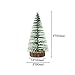Hagao Mini Snow Frost Trees Mini Christmas Tree Plastic Winter Snow Ornaments Tabletop Trees for Holiday Party DIY Room Decor Home Table Top Christmas Decoration Diorama Models 100mm 10 Pcs