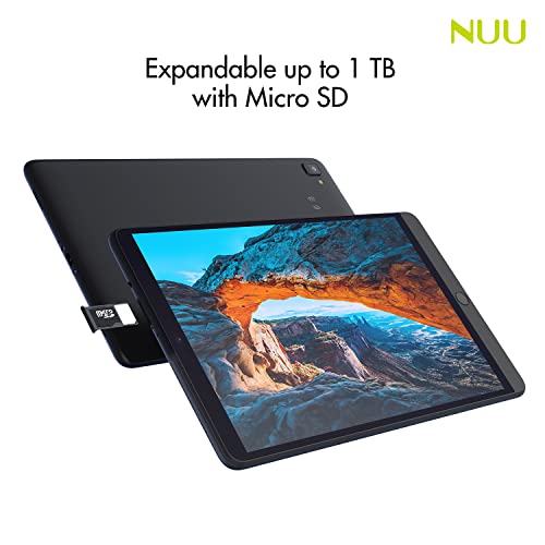 Nuu Tab 10 4G Lte Unlocked Android Tablet | 10.1” Display | 6000Mah Battery | 32Gb+3Gb Ram Support 1Tb Microsd | Nfc | Android 11 | Compatible With Verizon & T-Mobile | Pre-Installed Google Kids Space #TOP6