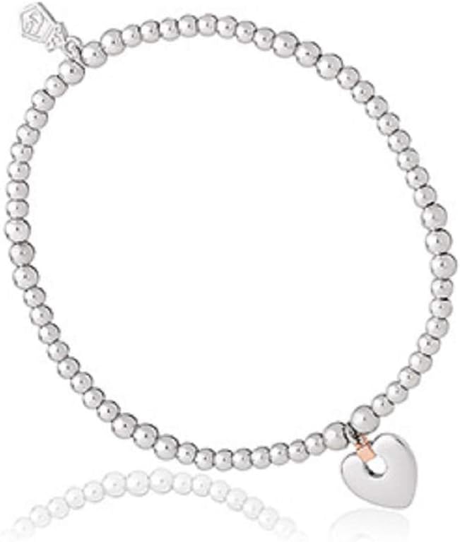 Clogau Womens Ladies Clogau Silver And 9ct Rose Gold Cariad Expanding Bracelet