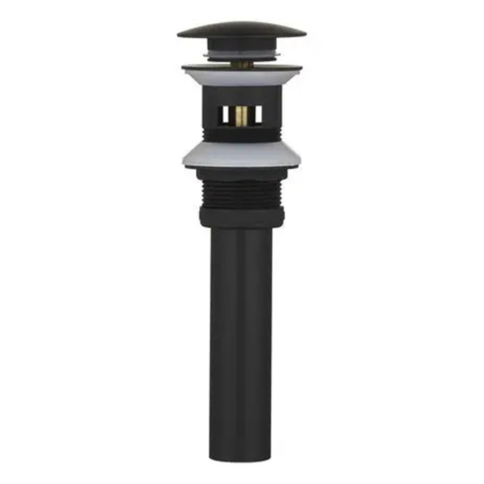 P Type Trap Brushed Drains Set Brass Siphon P-Trap Deodorization Bathroom Vanity Basin Pipe Waste with Pop Up Drainer for Home(Black with)
