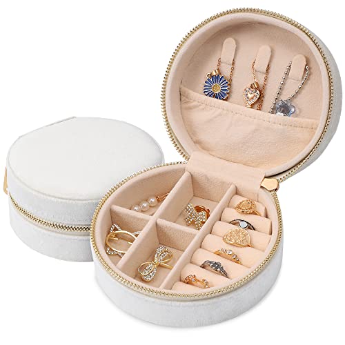 Dajasan Velvet Travel Jewelry Box, Mini Travel Jewelry Case, Small Portable Travel Jewelry Organizer Box For Earrings Bracelets Rings Necklace… #TOP1