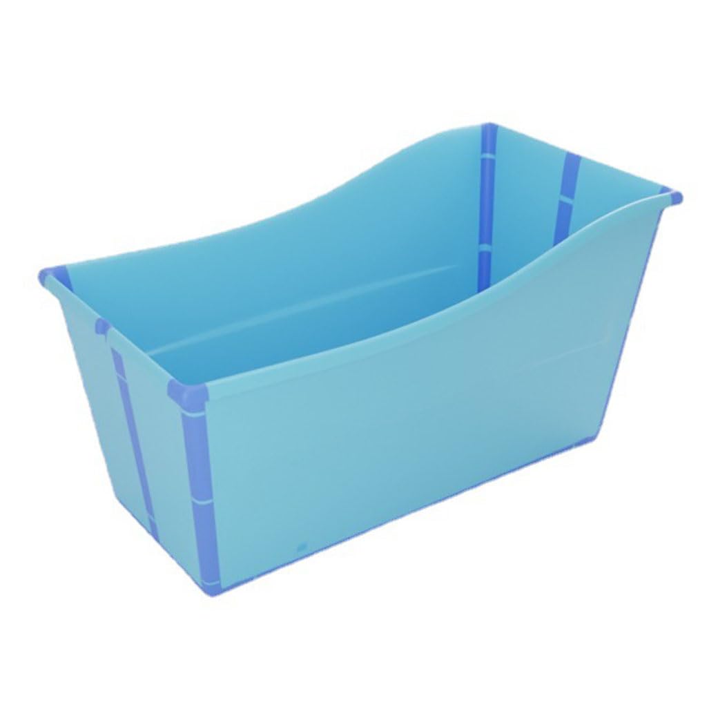 Bañera plegable móvil azul para adultos y toda la familia