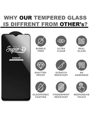 Image of MIETUBL Super D Tempered Glass Screen Protector Guard for Apple IPHONE 13 Pro with Free Easy Self Installation Kit, 2.5D Radian Edge, Black Panel