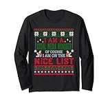 Nice List Ugly Sweater Gift For Christmas