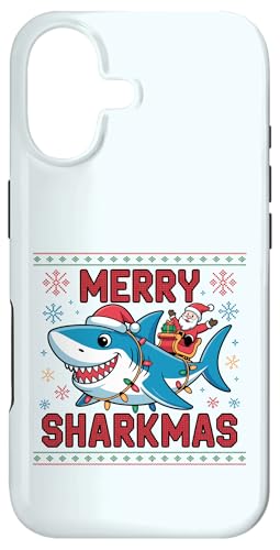 Merry Sharkmas AO[Z[^[ T^ CfBO V[N Cgt X}zP[X iPhone 17 p