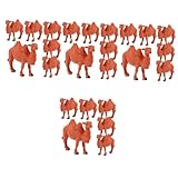 HOOTNEE 6 Stück Kleine Kamelfiguren aus Kunststoff Detailreiche Kleiner Tiermodelle für Miniatur Dekoration für Garten Landschaft