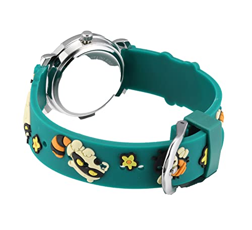 Image of Jewtme Kids Time Teacher Watches 3D Cute Cartoon Silicone Children Toddler Butterfly Wrist Watches for Ages 3-10 Boys Girls Little Child