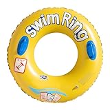 Juprev Inflatable Swimming Floating Swim Yellow Ring for Adult Big Size | Swimming Pool Raft Float Tube Giant Tire for Adults(90 cm.)(1 Pcs)