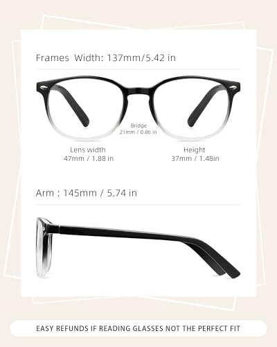 5 pack reading glasses for women blue light blocking computer reader spring hinge eyeglasses