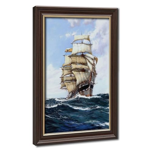 Affiches sur toile The Lofty Clipper Clan Macfarlane par Montague Dawson pour bureau et salon