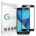 Galaxy J7 Sky Pro, Perx [2017] Screen Protector Glass (Full Screen Coverage), amFilm Bye-Bye-Bubble Samsung Galaxy J7 Tempered Glass Screen Protector [2017] [Case Friendly] Screen Protector