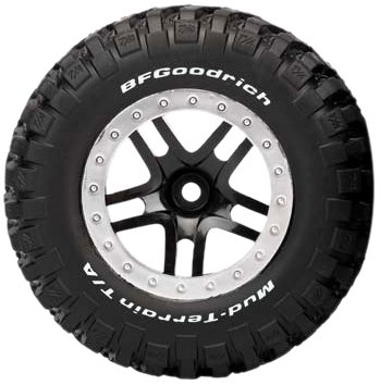 Traxxas SCT Split Spoke Wheel-Mounted Mud-Terrain Tires 5883, Slash 4x4