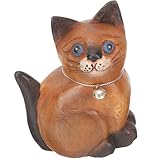 Statue de chat – notre chat de dessin animé vous apportera et gaieté et créera une ambiance joyeuse. fabriquée en bois sculpté artisanalement, elle est idéale pour une pendaison de crémaillère, un anniversaire, un anniversaire de mariage ou toute autre occasion. décoration parfaite pour les amoureux des chats
