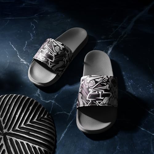 Image of ARVAN Mens Multicolour Graphic EVA Sliders | Lightweight Slip-On Slippers with Cushioned Sole | Casual Open-Toe Slides