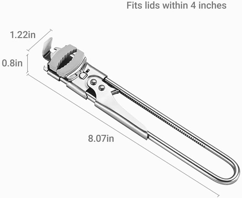 2026 New Multi-function Stainless Steel Can Opener,Jar Opener for Weak Hands,Adjustable Jar Opener,Jar Lid Gripper Bottle Opener,Kitchen Gadgets Accessories