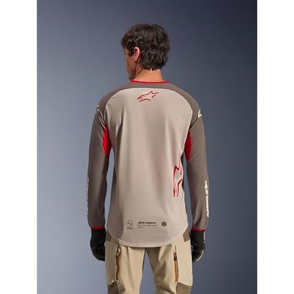 Alpinestars Maxdura Dual Koszulka motocrossowa, szary/brązowy, 3XL