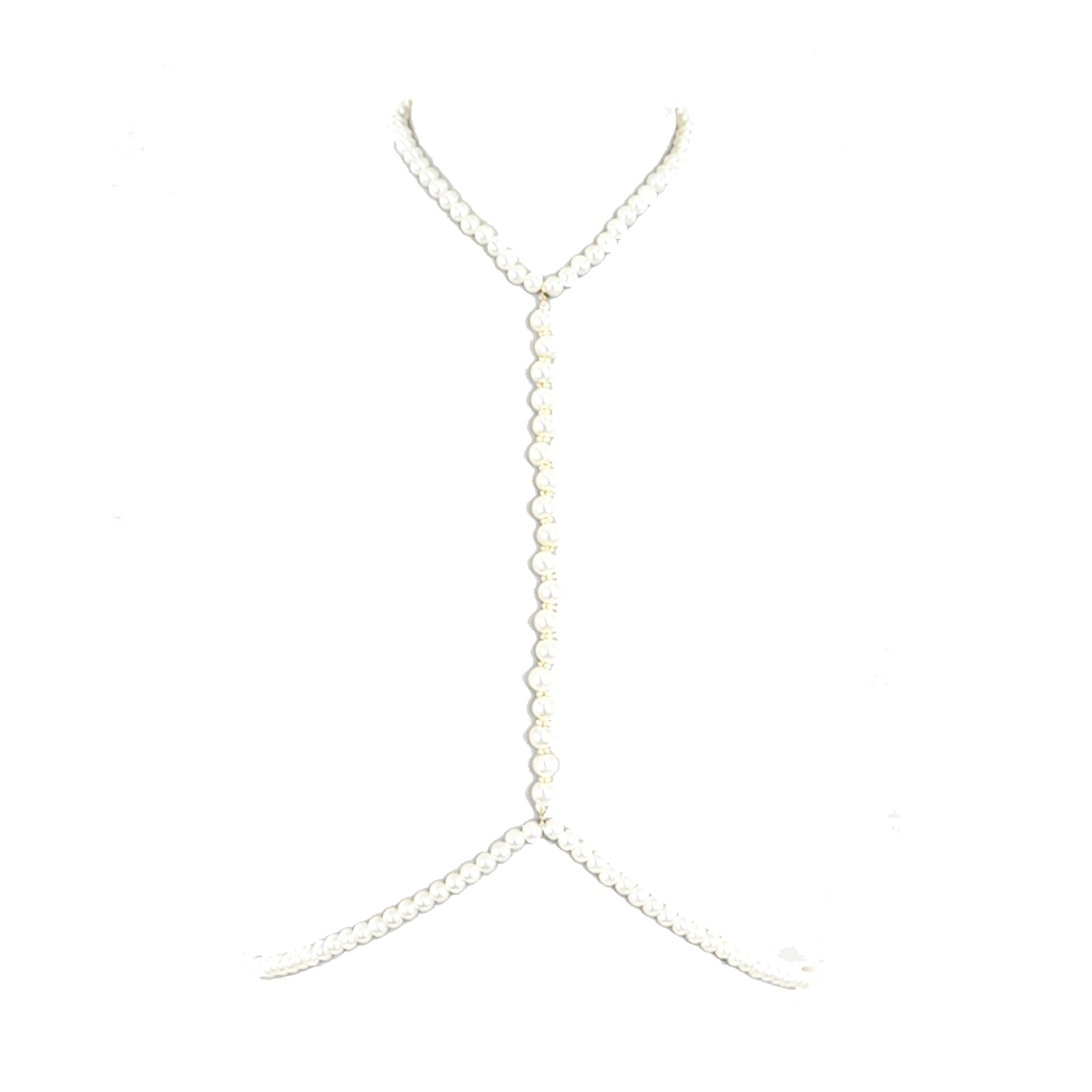 Sexy Summer Beach Pearl Body Chain Jewelry - Trendy Waist Bra Chain Necklace for Women-image-22