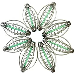 Cebos Para Pescar Carpas Y Barbos Cebador Pesca carpfishing – alimentador Acero Inoxidable – Cebador para Carpas y barbos – Feeder Carpfishing – Pesca pantano y mar – Pack 8 Unidades 6 cm y 20 Gramos