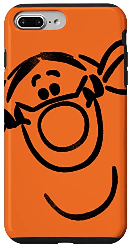 Coque iPhone 7 Plus/8 Plus Winnie Disney orange croquis