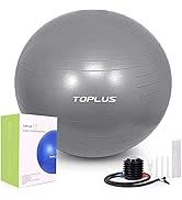 TOPLUS Exercise Ball Thick Yoga Ball Chair for Fitness, Stability, Balance, Pilates, Birthing - A...
