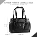 Johomviin Dog Carrier Purse, Fashion Leather Pet Carrier Bag, Airline Approved Soft Sided Cat Travel Tote Bag with Pockets Black