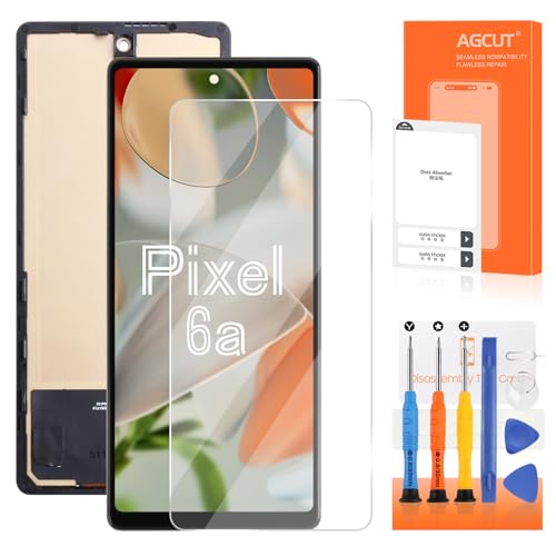 INCELL for Google Pixel 6A LCD Screen Replacement for Pixel 6A LCD Display GX7AS GB62Z G1AZG Screen Touch Digitizer Assembly Repair Part with FrameNo Fingerprint Funtion