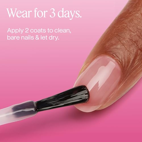 Image of essie Nail Care, 8-Free Vegan, Hard To Resist Nail Strengthener, Glow and Shine, pink tint, 0.46 fl oz
