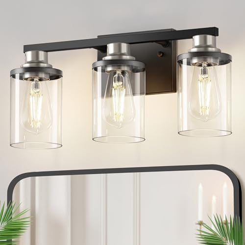 Image of DORESshop 17 Inch 3-Light Black Nickel Bathroom Vanity Light