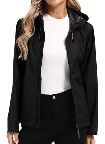 Image of Women's Rain Jacket Lightweight Waterproof Raincoat