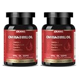 Antarctic Krill Oil - Wild Caught Omega 3 Krill Oil 500 mg with EPA, DHA, Astaxanthin & Phospholipids - Brain, Heart, Joint Support, Non-GMO, Gluten-Free, Antioxidant, Sustainably Sourced, 60 Softgels
