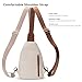 Alldaily Large Sling Bag for Women Crossbody Purse Leather Fashionable Trendy Chest Bag for Travel, Fanny Pack (White)