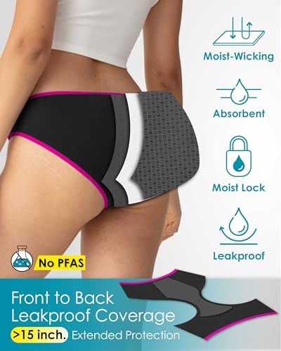 Neione Period Underwear Menstrual Panties High-Cut Cheeky Bikini Briefs Women Girls2