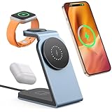 [Sicher und Zuverlässig für Ihre Ladebedürfnisse] Unsere vertrauenswürdige Induktive Ladestation verfügt über FCC, CE und RoHS Zertifizierungen. Die integrierte automatische Steuerungstechnologie bietet verbesserten Schutz vor Überladung, Überstrom, Überspannung und gewährleistet optimale Temperaturkontrolle. Die FOD-Funktion ist stets wachsam; Die LED-Leuchte blinkt als sofortige Warnung auf, wenn sie Fremdkörper erkennt. Die sanften LED-Anzeigen stören Ihren Schlaf nicht.