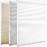 MYshade 1.5-Inch Cellular Cordless Light Filtering Shades, Honeycomb Window Blinds for Soft Daylight & Privacy, Thermal Insulation, Child Safe, Inside or Outside Mount (36" W x 64" H, White)