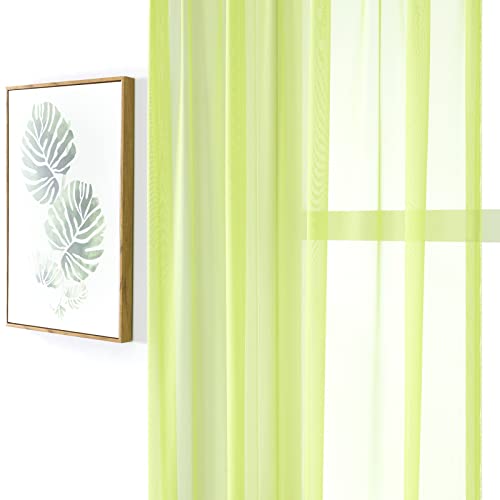 Cortinas decorativas para salón monocolor verde que transforman tu ventana con luz 3