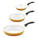 Produktbild 3er Set culinario Bratpfannen, Ø 20, 24 und 28 cm, gelb, antihaft und induktionsgeeignet