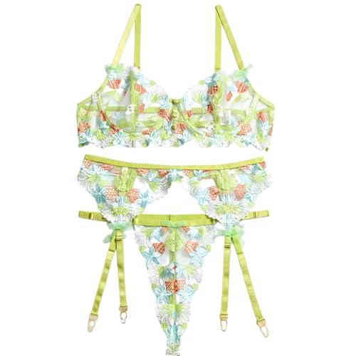Lingerie et vêtements sexy ensemble trois pièces pour soirée intime