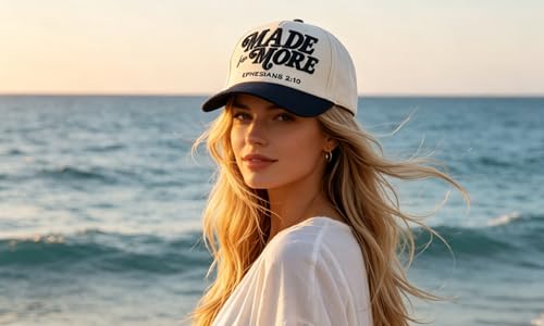 Image of Two-Toned Embroidered Lettering Dad Hat Original Classic Vintage Low Profile Baseball Cap Adjustable Plain Snapback