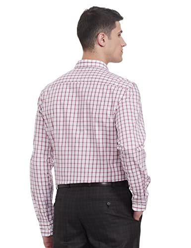 Image of Park Avenue Men's Pure Cotton Checks Pattern Slim Fit Semi Cutaway Collar Full Sleeve Formal Shirt