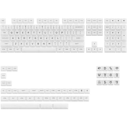 AKKO Clear White Keycap-Set, ASA, ANSI - transparent