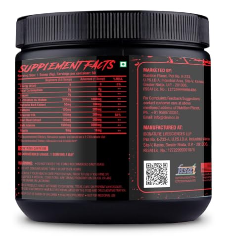 Image of Nutrition Planet Blood Shower Pre Workout (250g, 50 Servings) (Magic Pop)